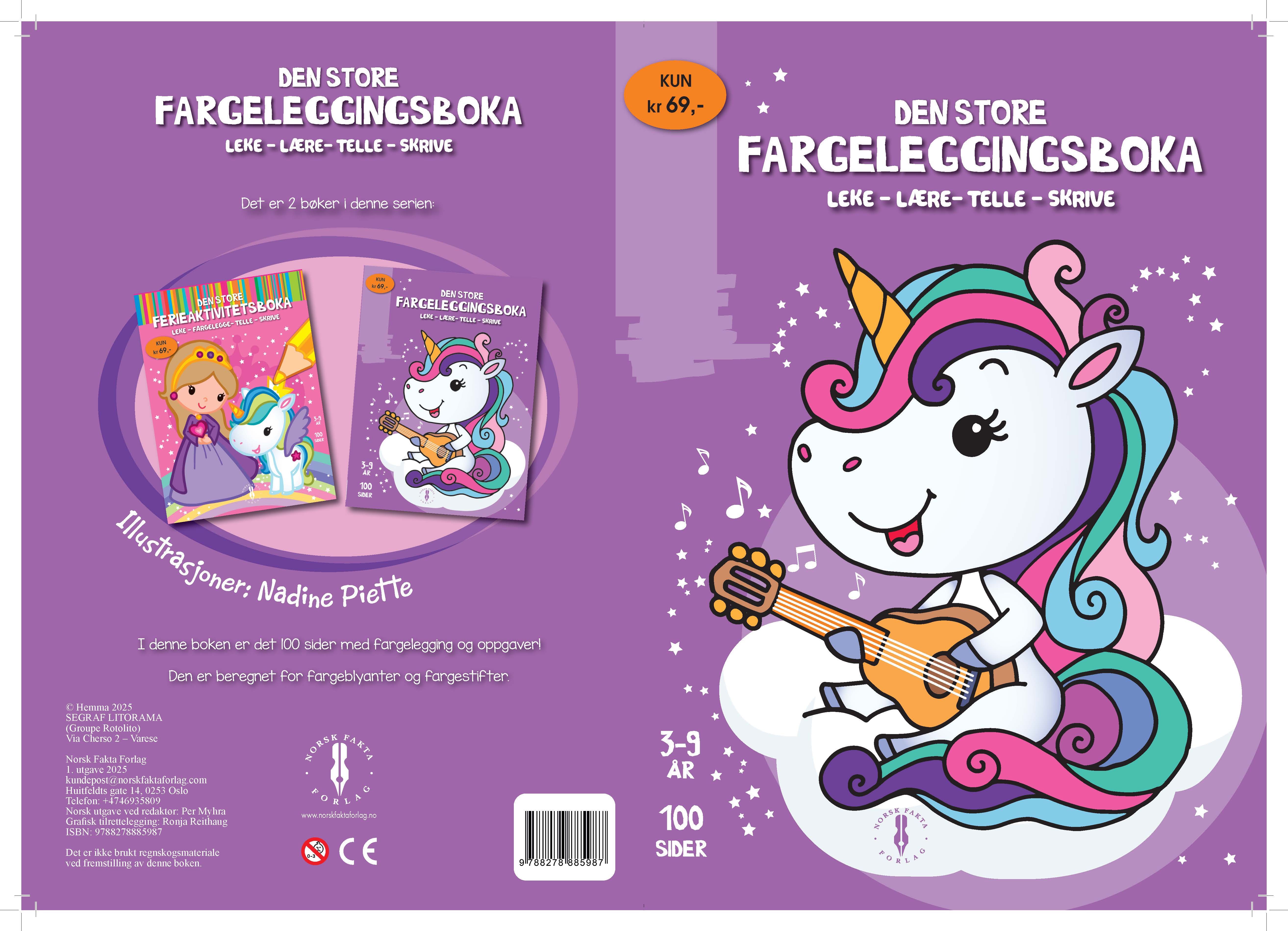 Den store fargeleggingsboka - leke, lære, telle, skrive