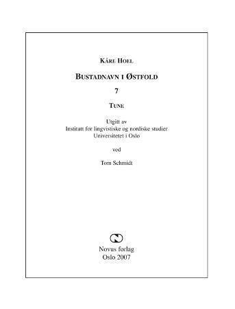 Bustadnavn i Østfold