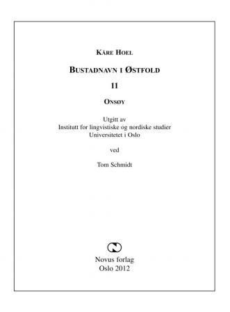 Bustadnavn i Østfold - 11 : Onsøy