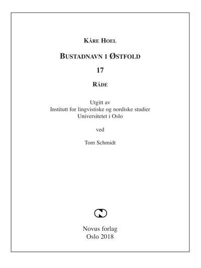 Bustadnavn i Østfold - 17 : Råde