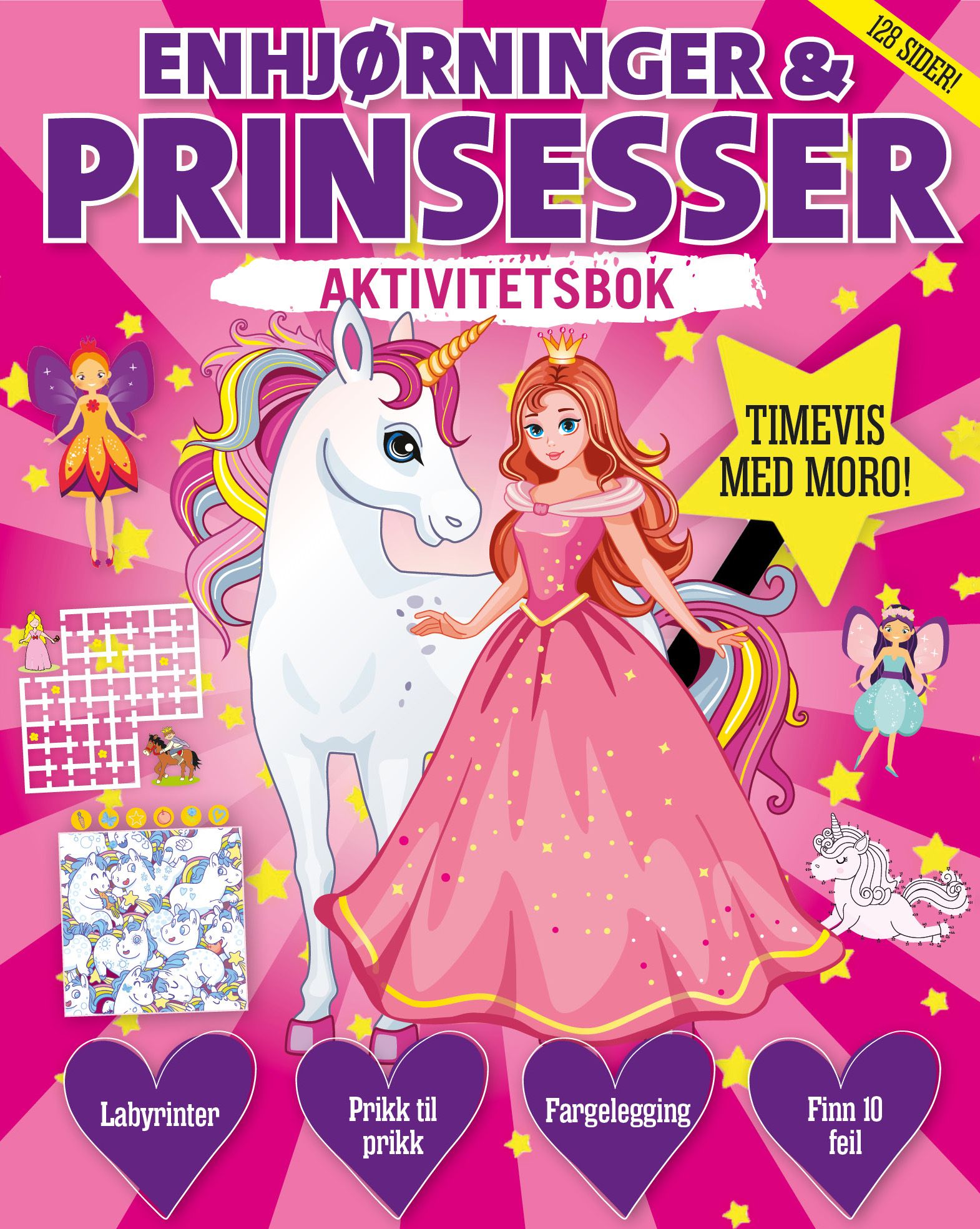 Enhjørninger & prinsesser : aktivitetsbok - aktivitetsbok