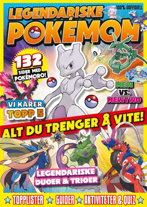 Legendariske Pokémon - topplister, guider, aktiviteter & quiz