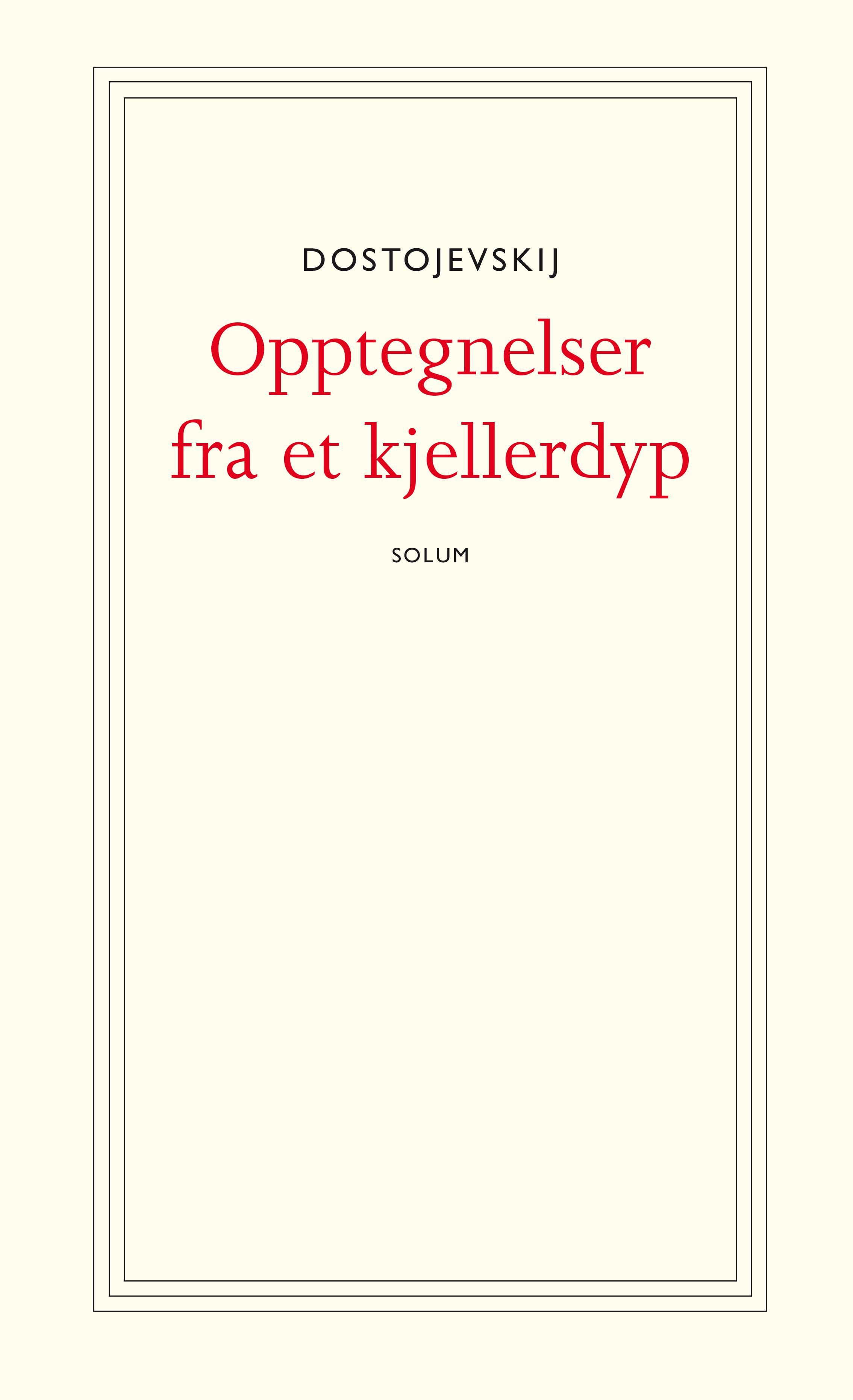 Opptegnelser fra et kjellerdyp - roman
