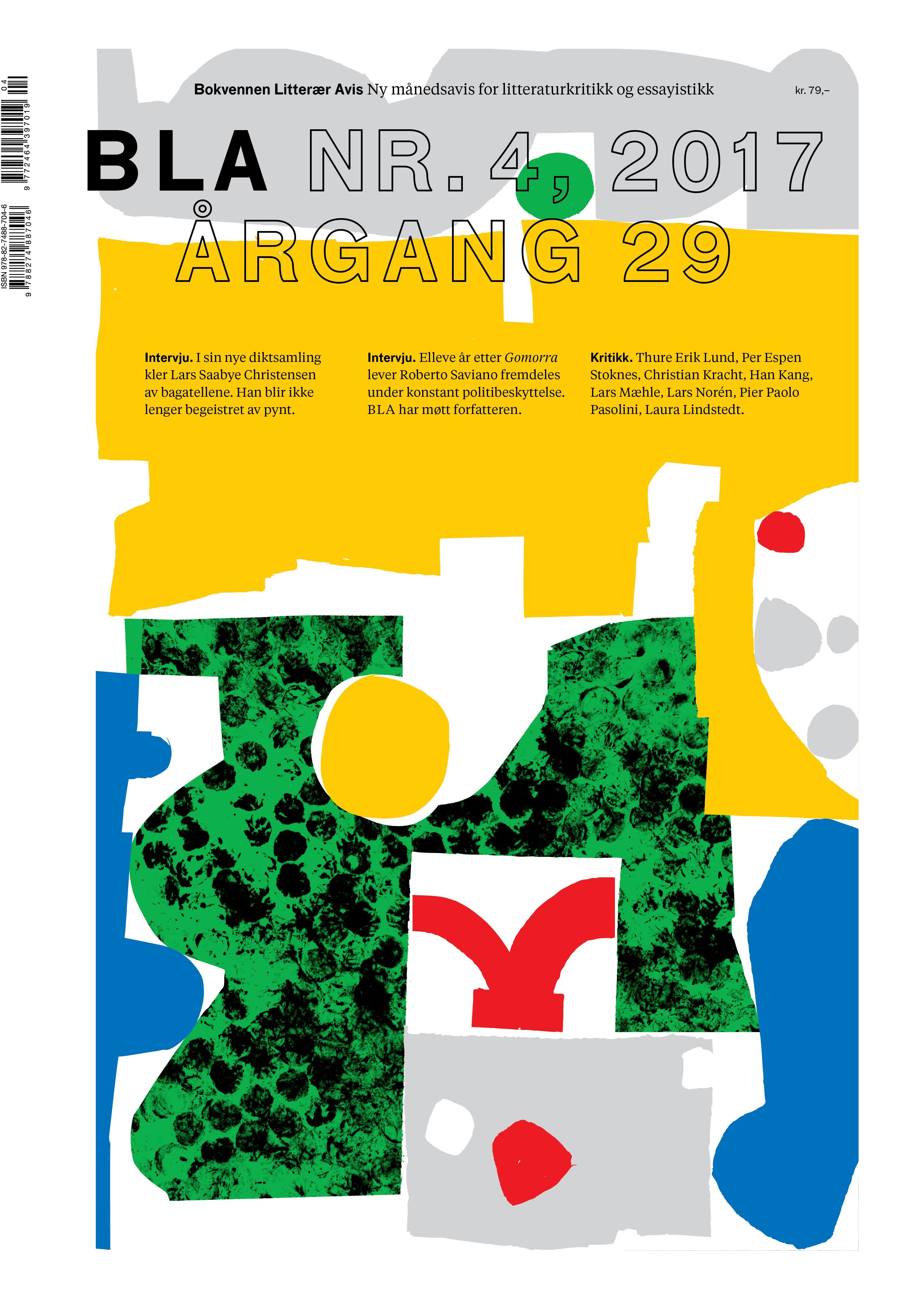 BLA - Bokvennen litterær avis. Nr. 4 2017