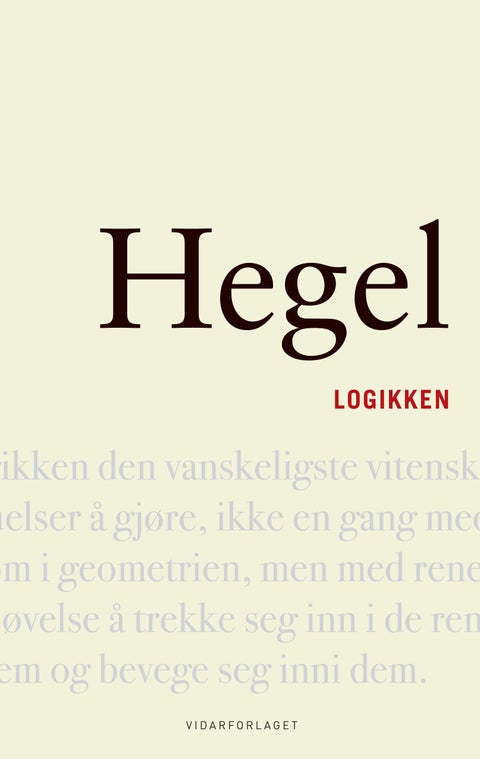 Logikken - encyklopedi over de filosofiske vitenskapene del I