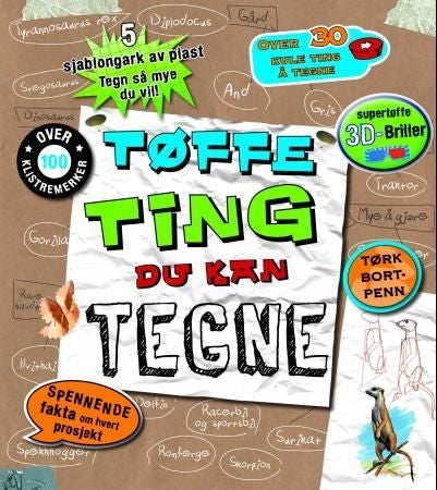 Tøffe ting du kan tegne. Med 3D-briller og tørk bort-penn