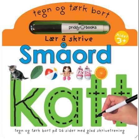 Småord - lære å skrive : tegn og tørk bort