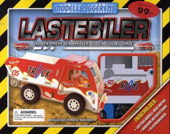 Lastebiler - modellbyggeren : lastebilmodell med motor, aktivitetsbok, klistremerker