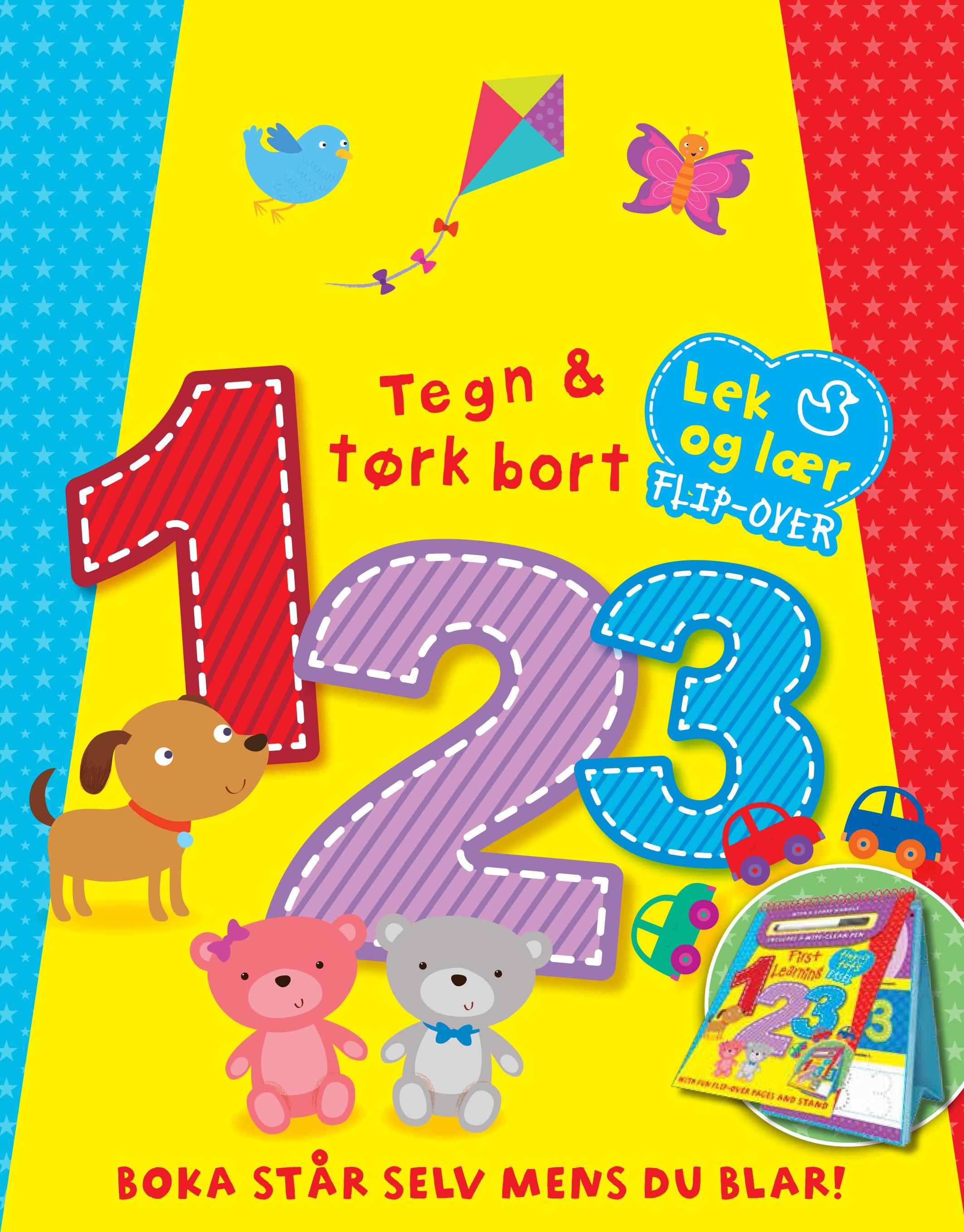 123 skriv og tørk bort. 1 bok. 1 tavletusj