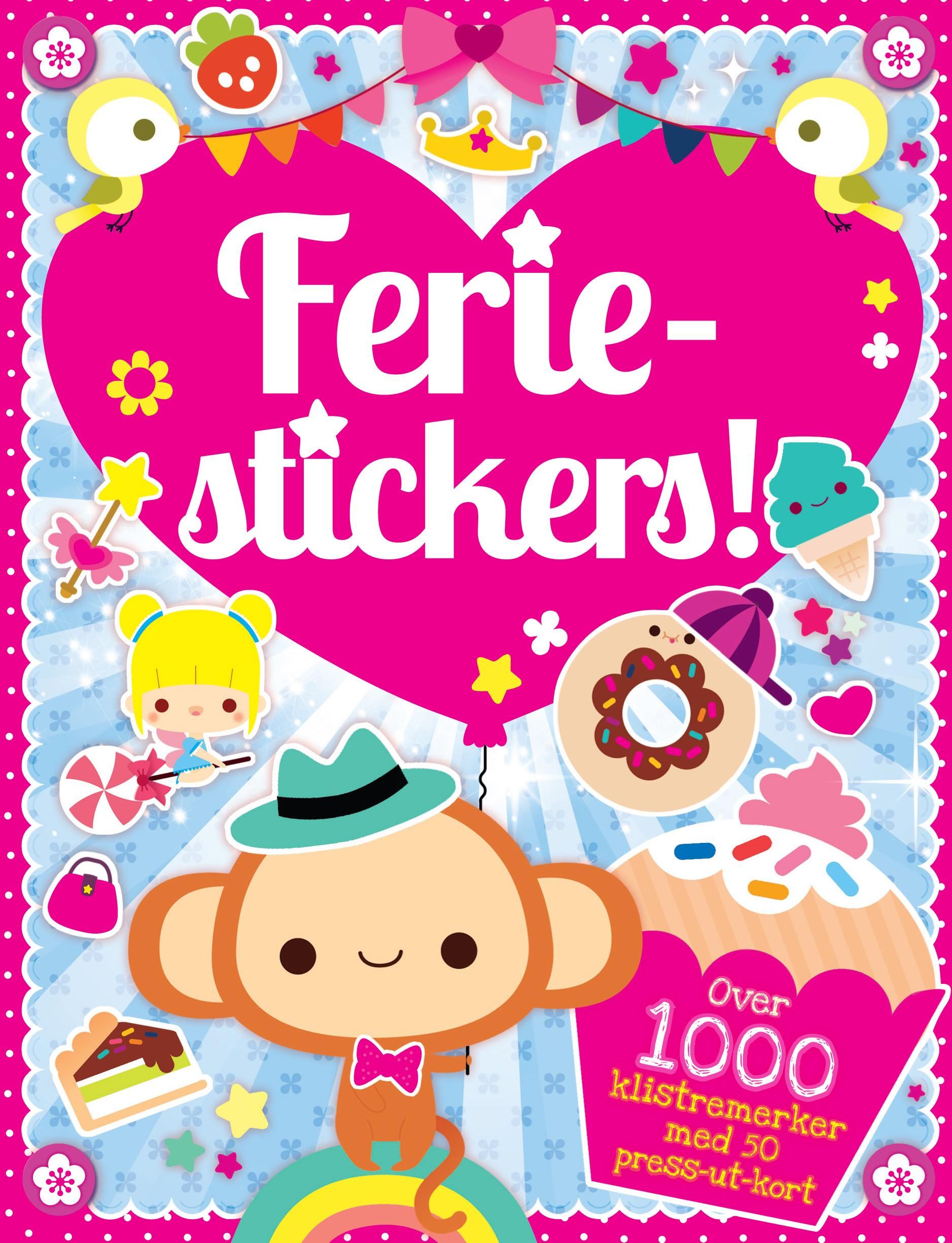 Feriestickers! 1000 klistremerker. Med 50 press-ut-kort