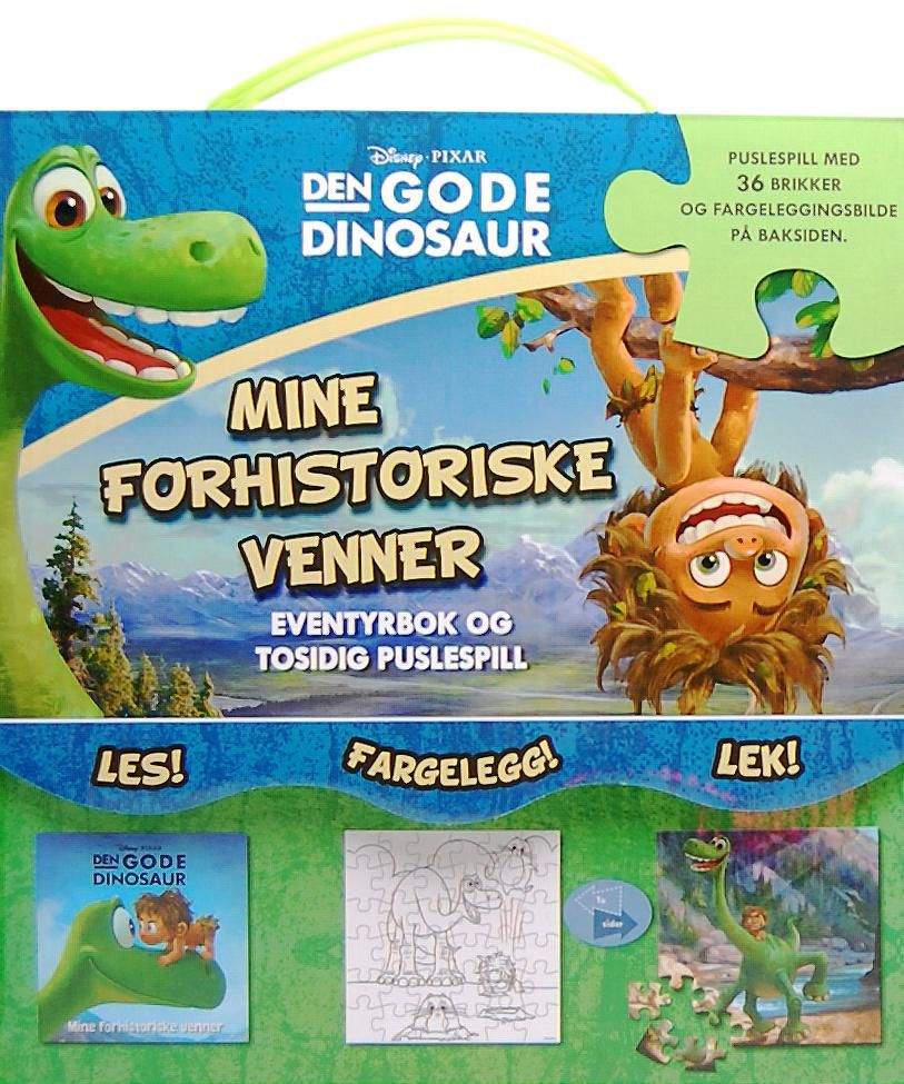 Den gode dinosaur - mine forhistoriske venner : eventyrbok og puslespill