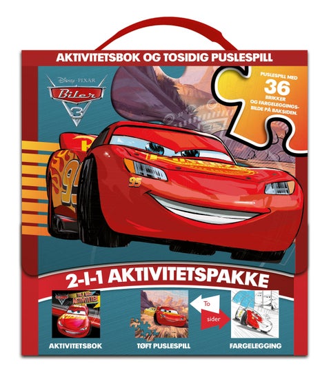 Biler 3 - aktivitetsbok og tosidig puslespill
