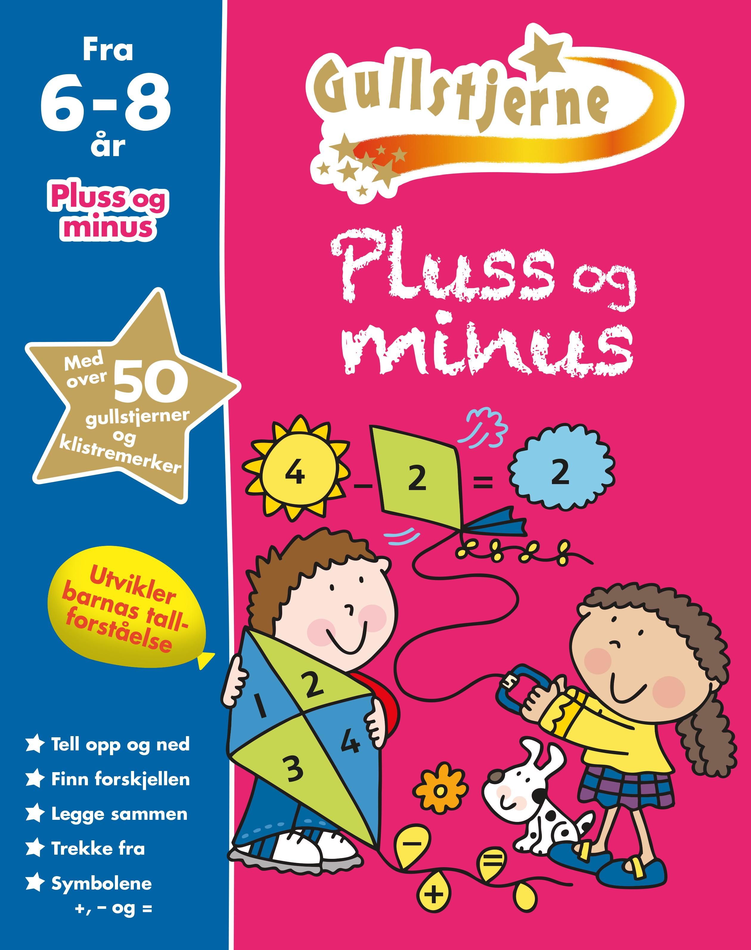 Pluss og minus - gullstjerne 6-8 år