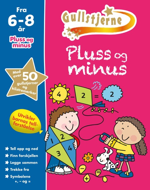 Pluss og minus - gullstjerne 6-8 år