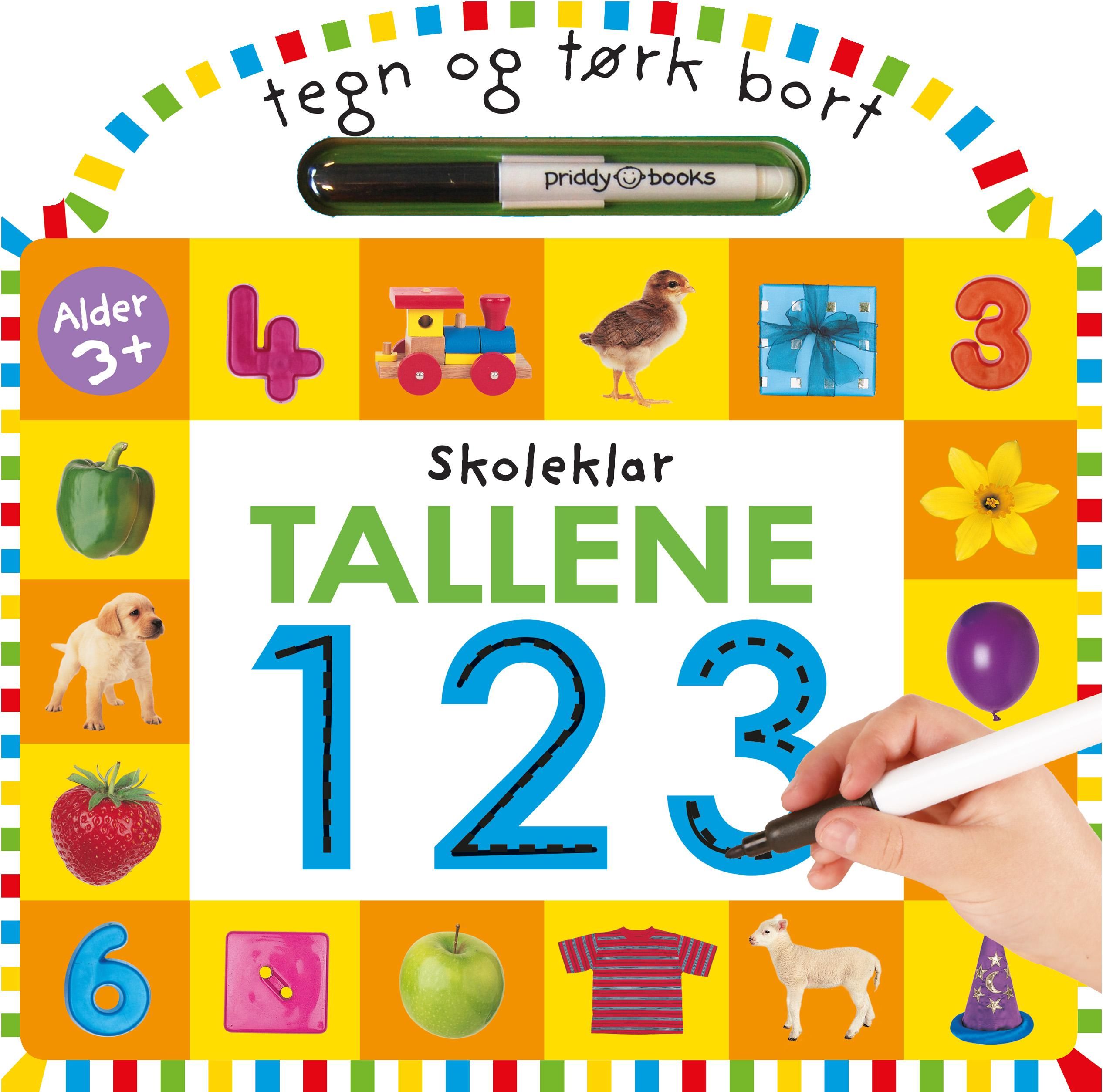 Tallene 123 - skoleklar : tegn og tørk bort