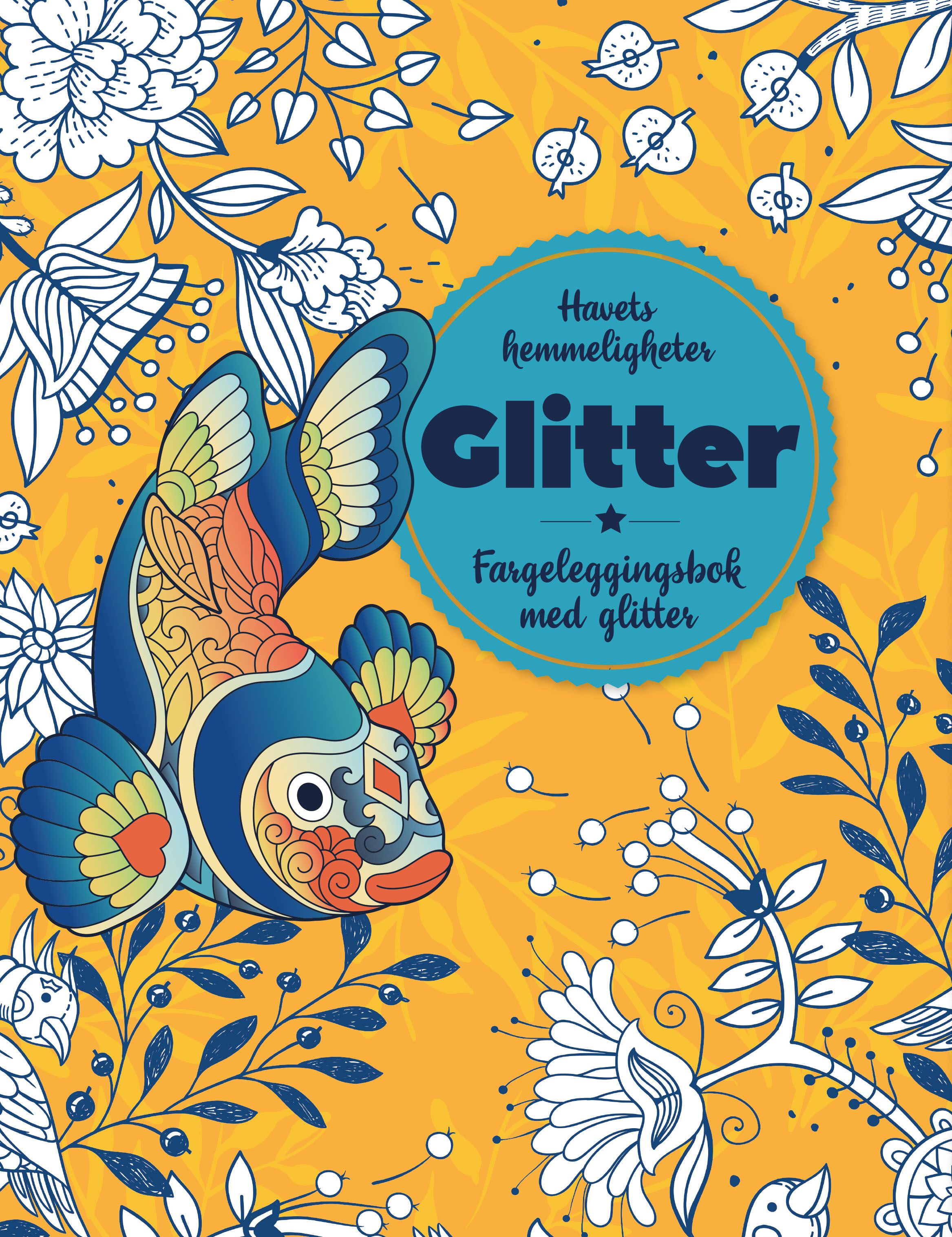 Glitter - havets hemmeligheter : fargeleggingsbok med glitter