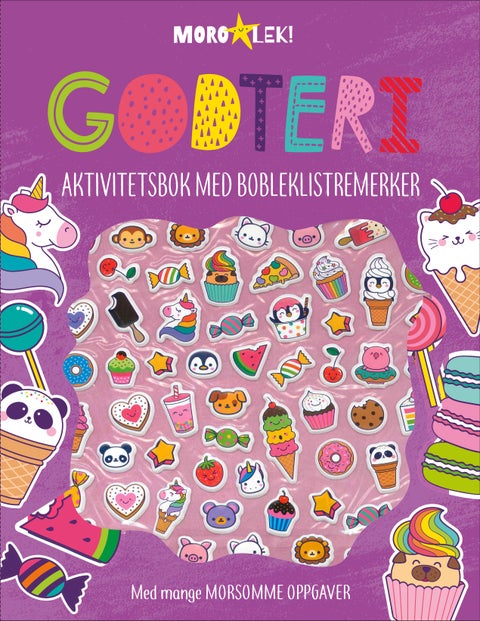 Godteri - aktivitetsbok med bobleklistremerker