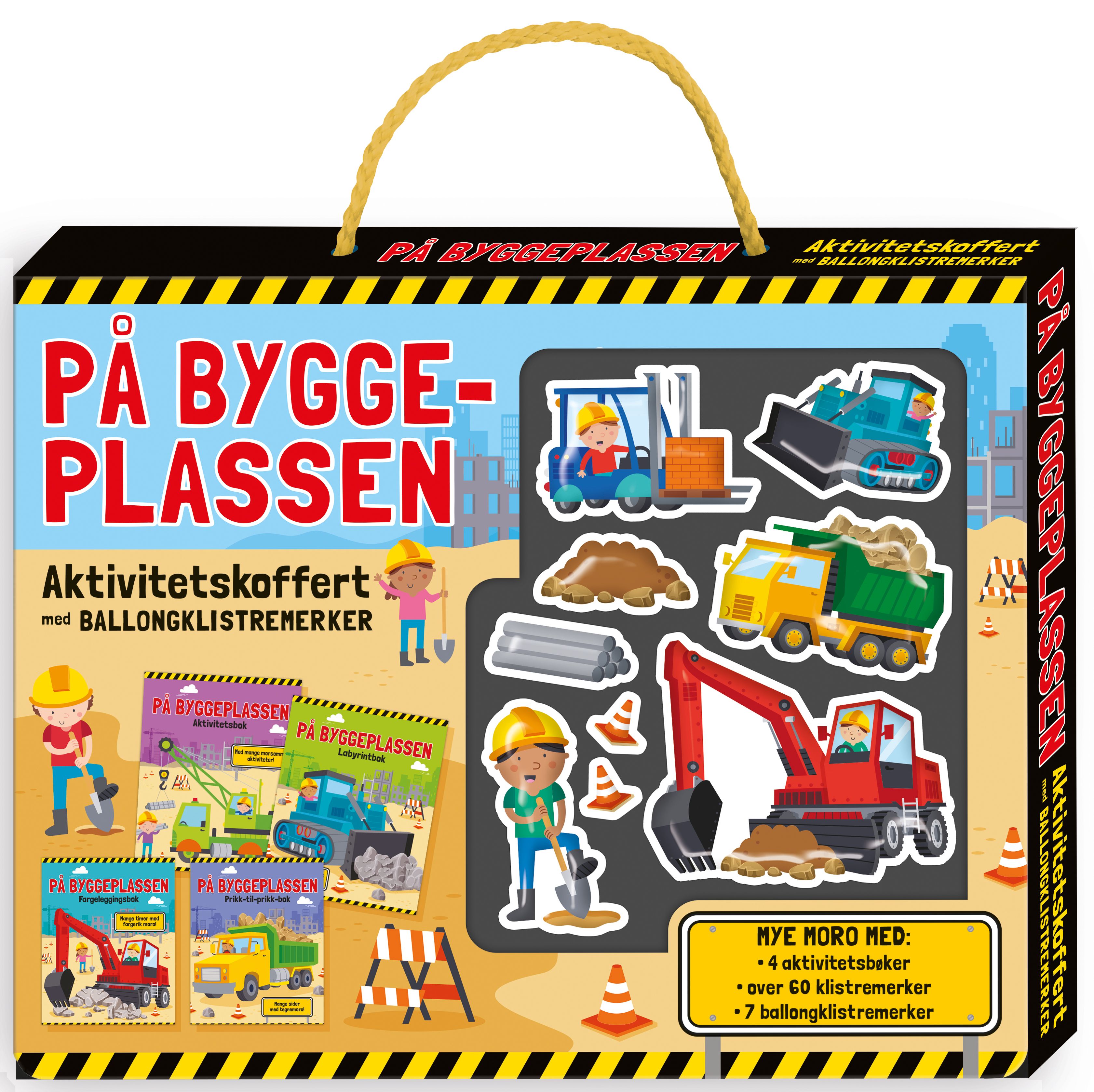 På byggeplassen - aktivitetskoffert med ballongklistremerker