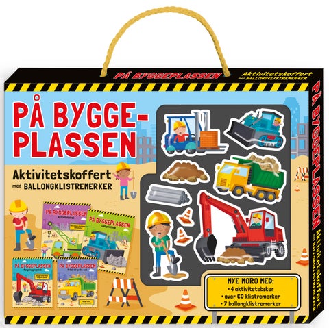 På byggeplassen - aktivitetskoffert med ballongklistremerker