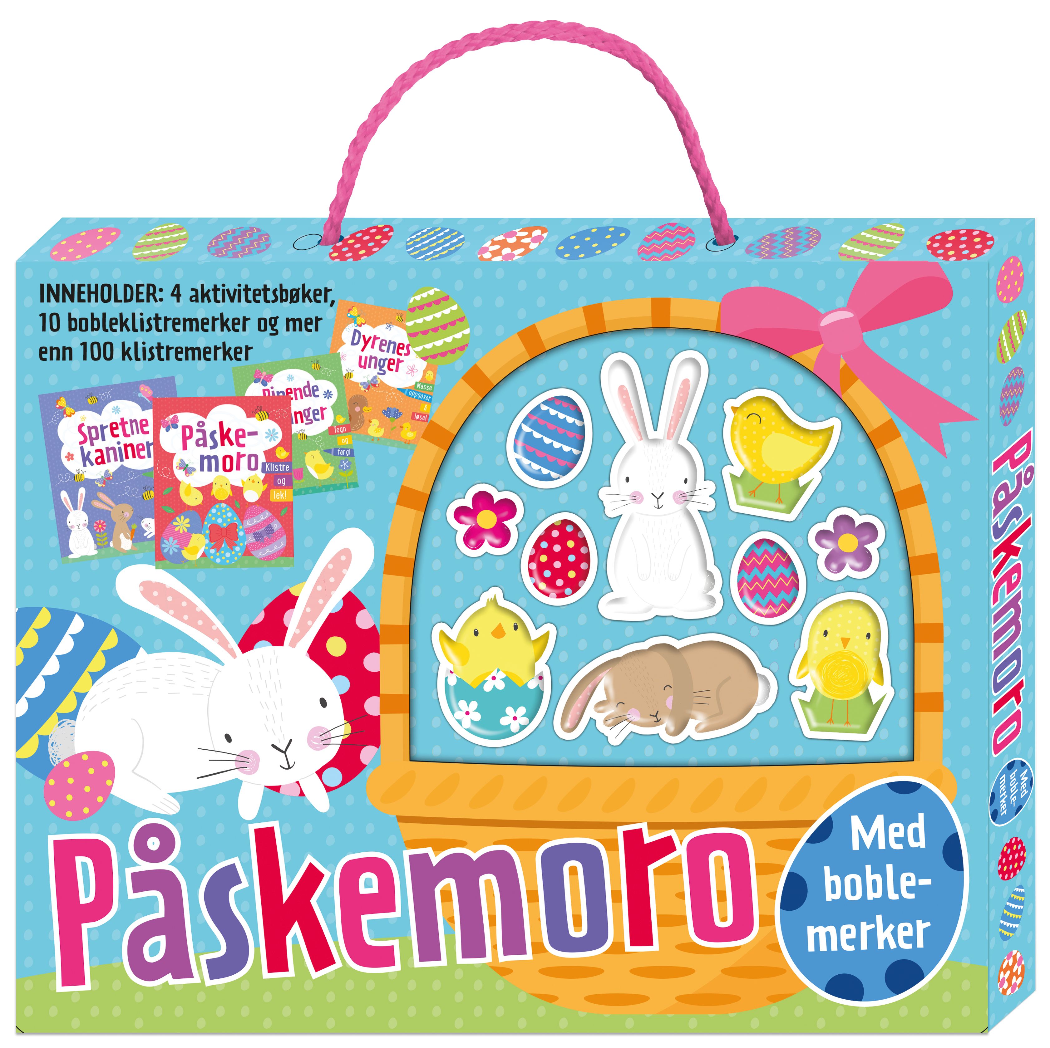 Påskemoro - aktivitetskoffert med bobleklistremerker