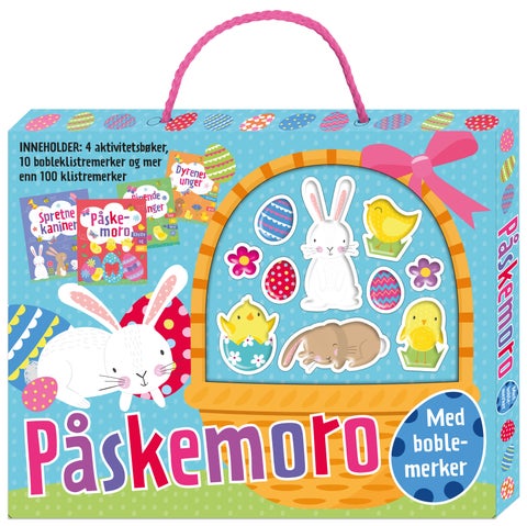 Påskemoro - aktivitetskoffert med bobleklistremerker
