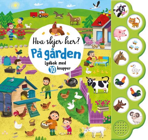 På gården - lydbok med 10 knapper