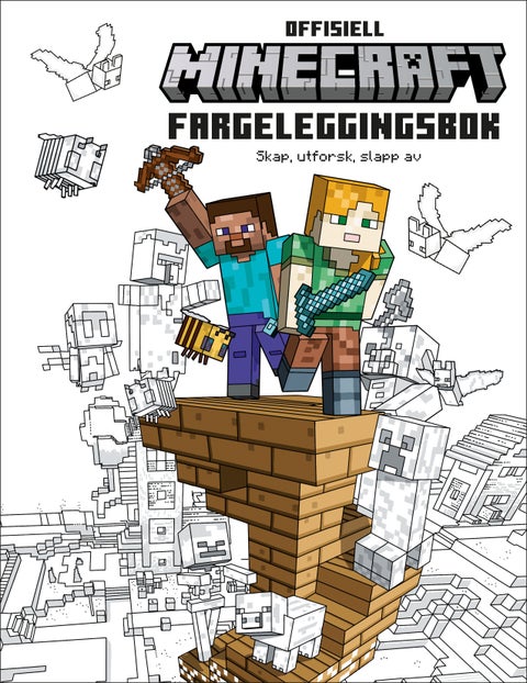 Offisiell Minecraft fargeleggingsbok - skap, utforsk, slapp av