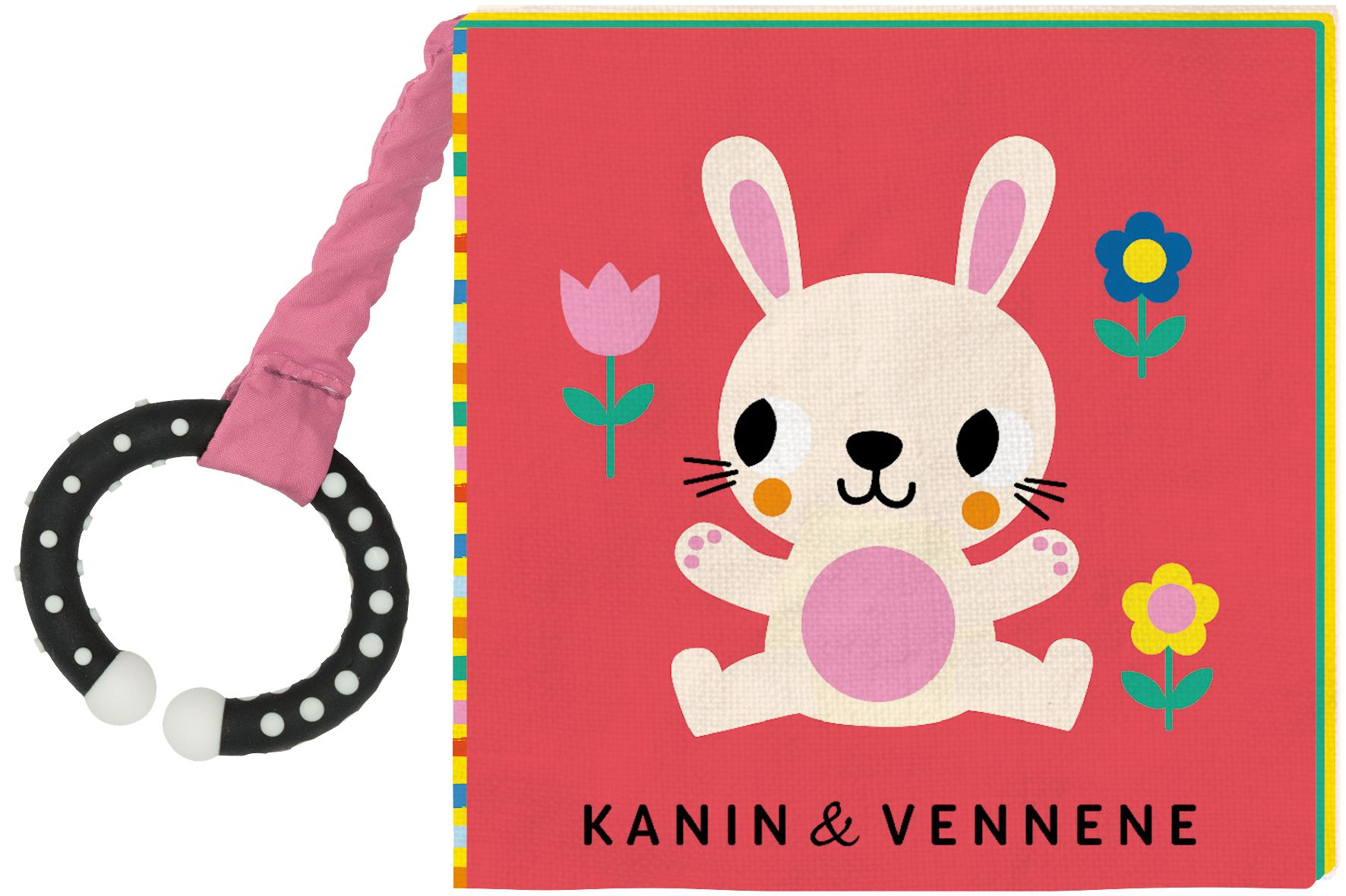 Kanin og vennene - tøybok med bitering og knitrende sider