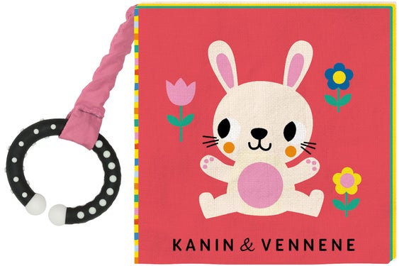 Kanin og vennene - tøybok med bitering og knitrende sider