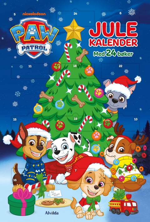 Paw Patrol - julekalender med 24 bøker