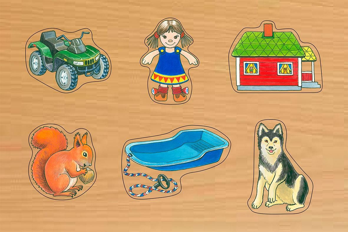 Muorrabardinspeallu 1. Puslespill med 6 brikker