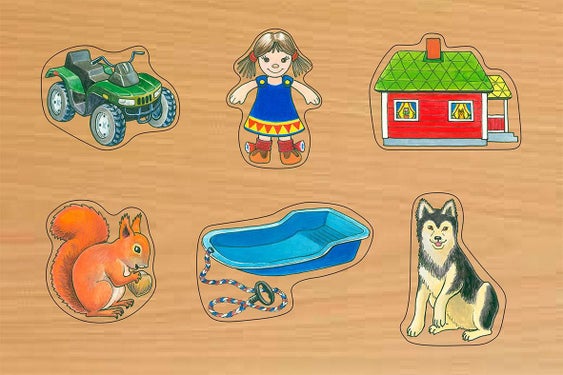 Muorrabardinspeallu 1. Puslespill med 6 brikker