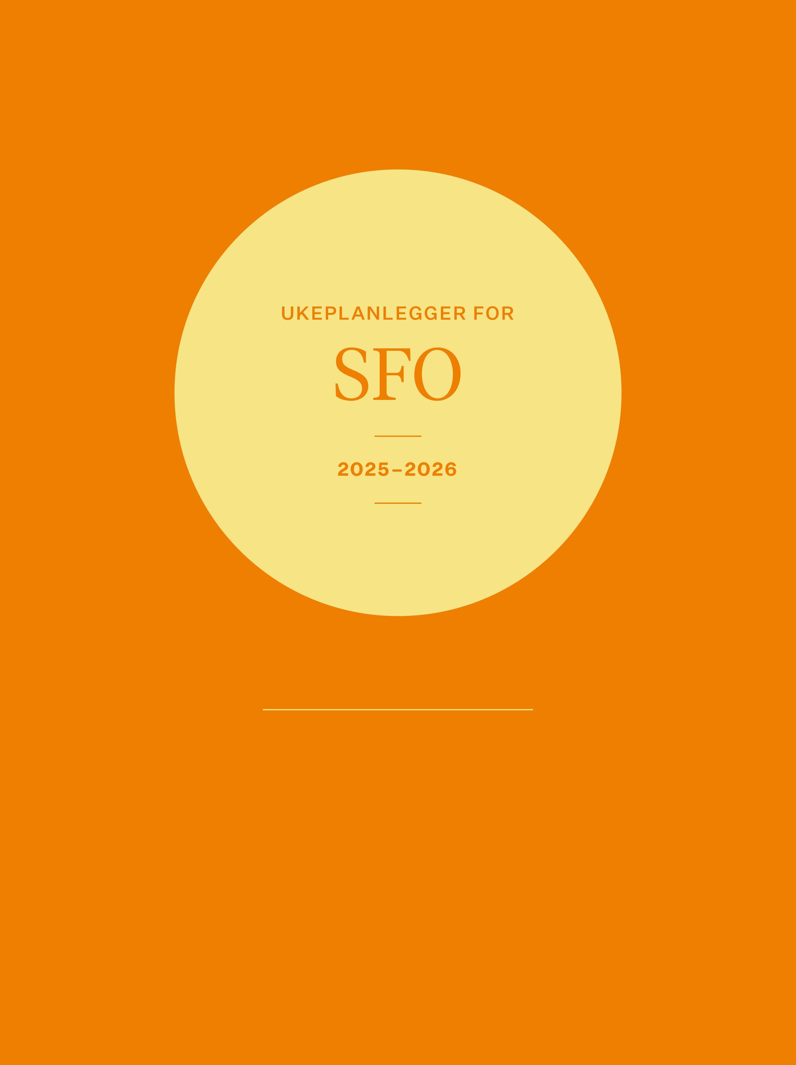 Ukeplanlegger for SFO 2025-2026