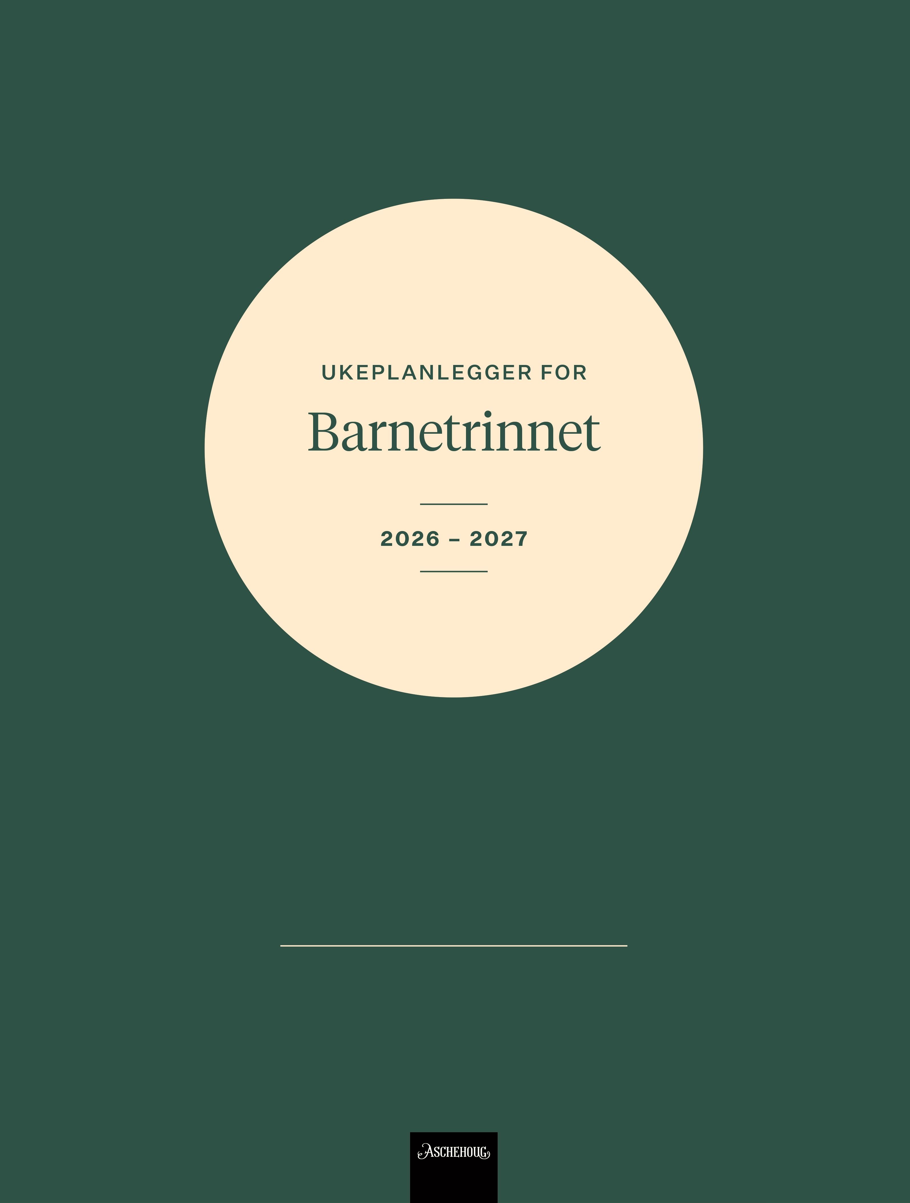 Ukeplanlegger for lærere på barnetrinnet 2026–2027