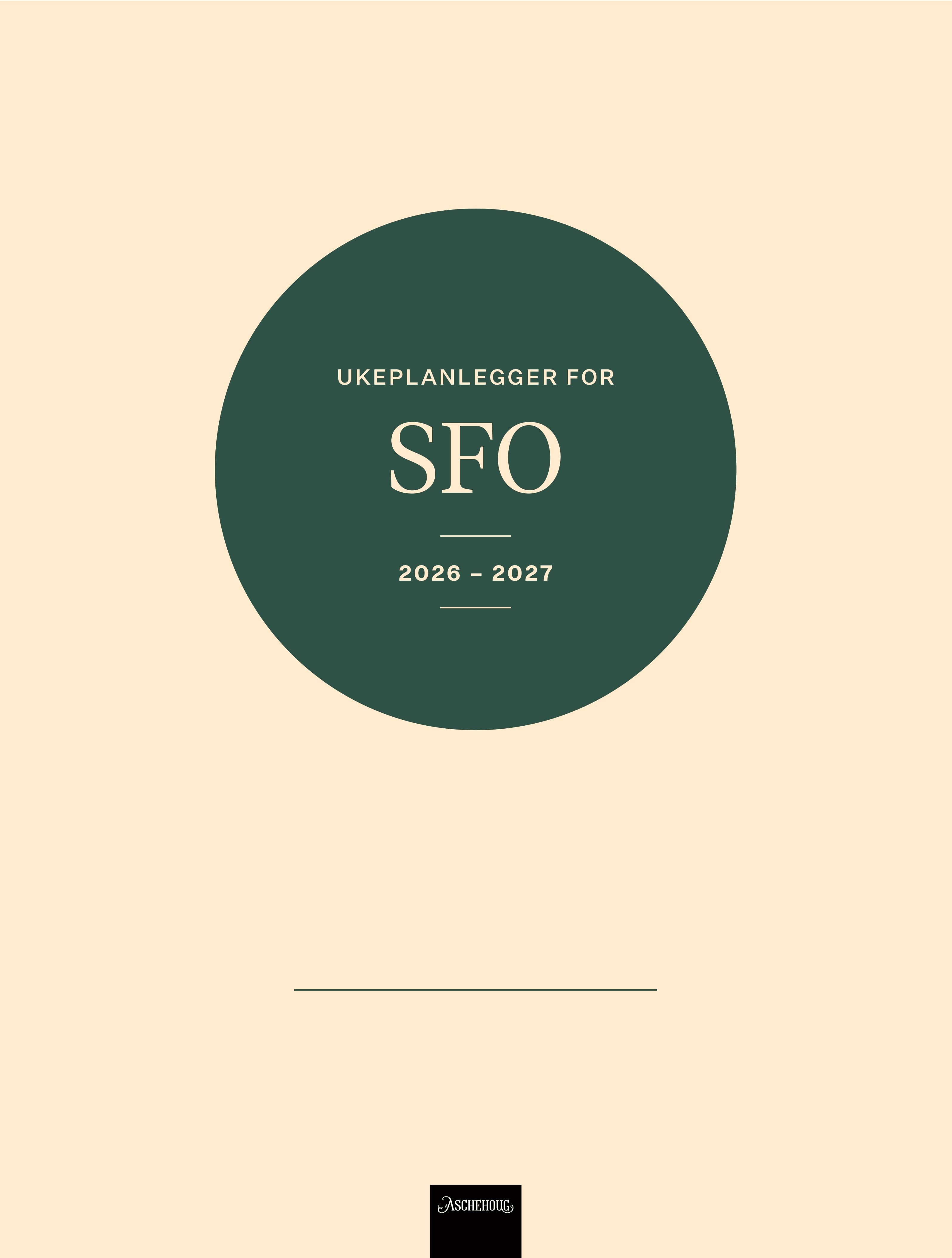 Ukeplanlegger for SFO 2026-2027