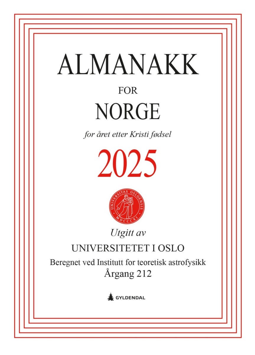 Almanakk for Norge 2025