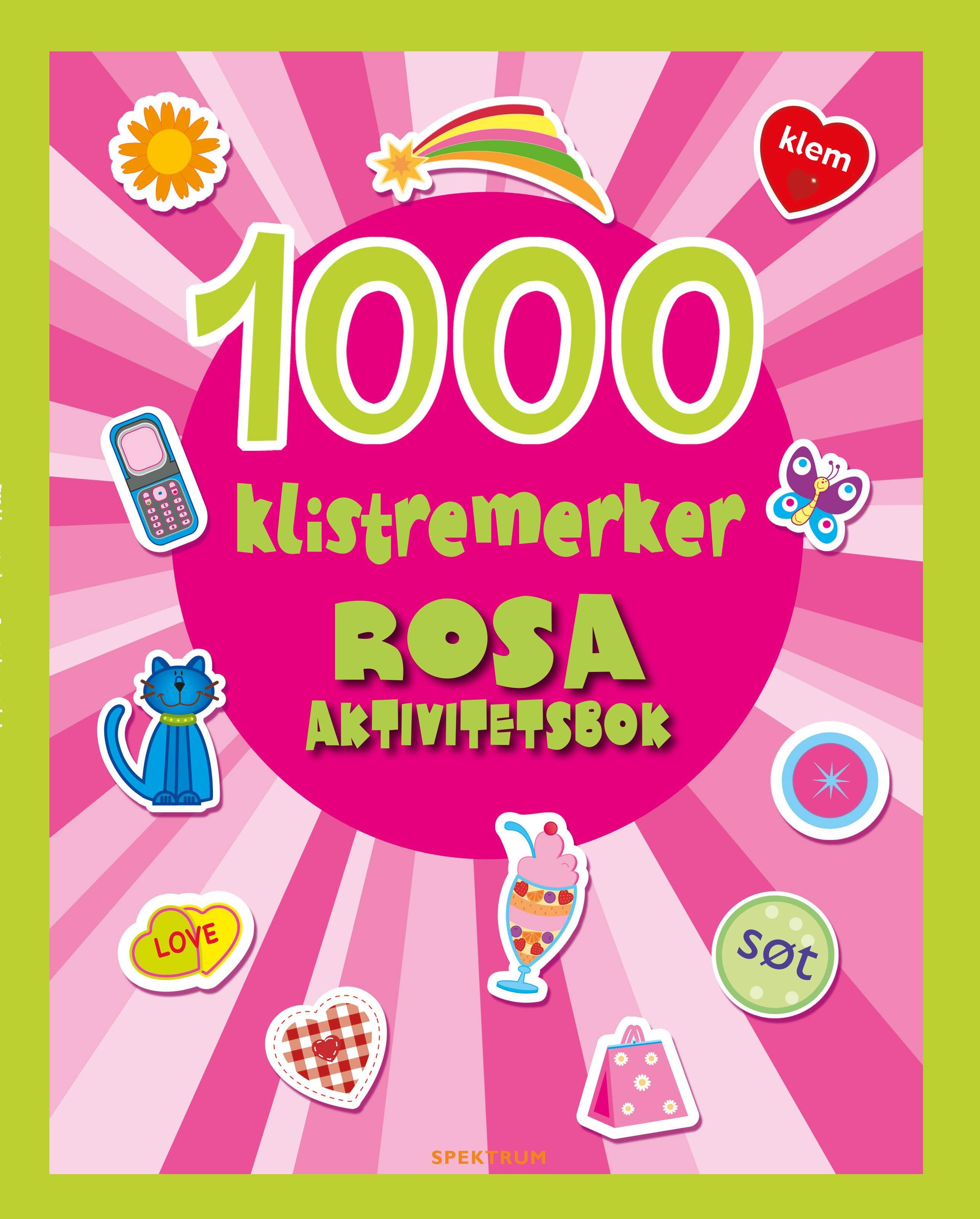 1000 klistremerker. Rosa aktivitetsbok