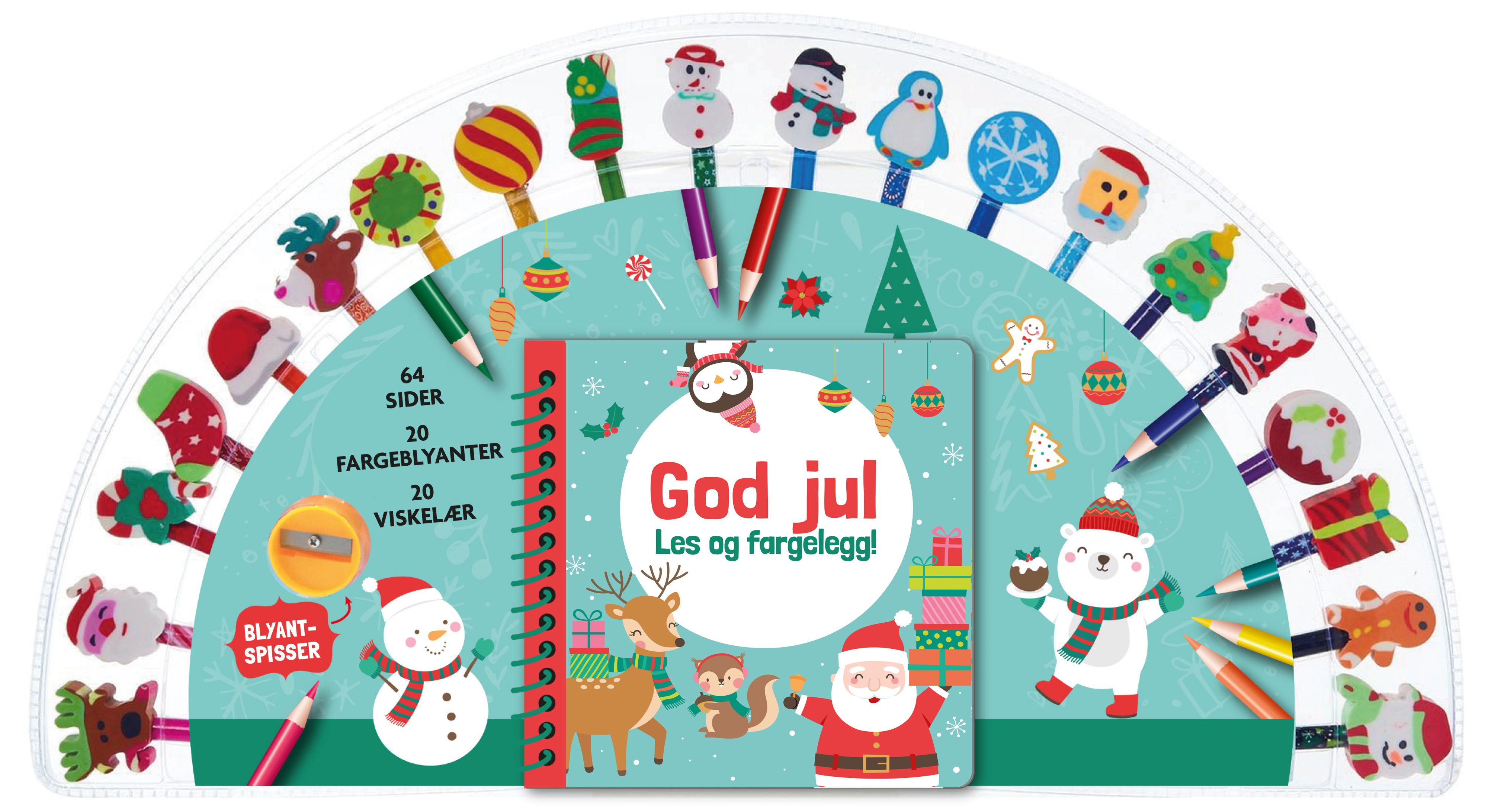 God jul! - les og fargelegg!