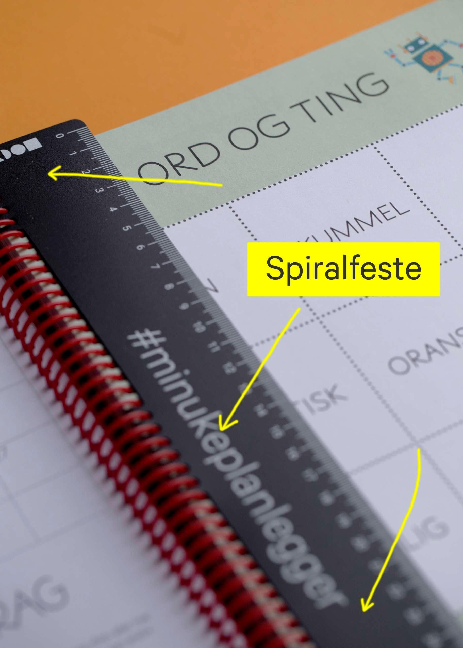 Ukeplanlegger. Linjal