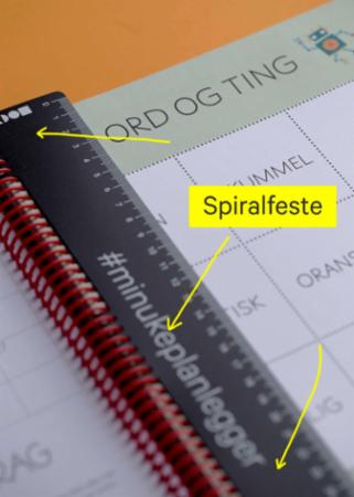 Ukeplanlegger. Linjal