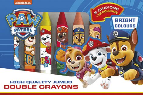 Dobbelte voksfargestifter med Paw Patrol-motiver