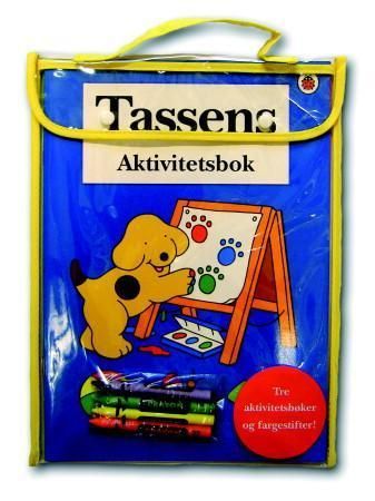 Tassens aktivitetspakke. Tre aktivitetsbøker og fargestifter