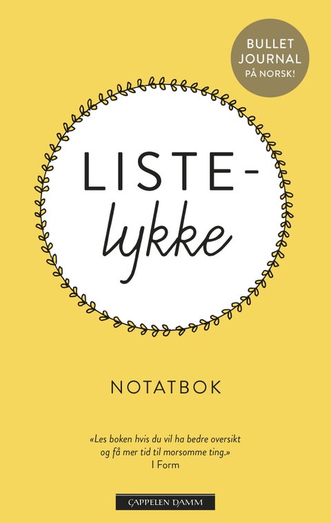 Listelykke. Notatbok