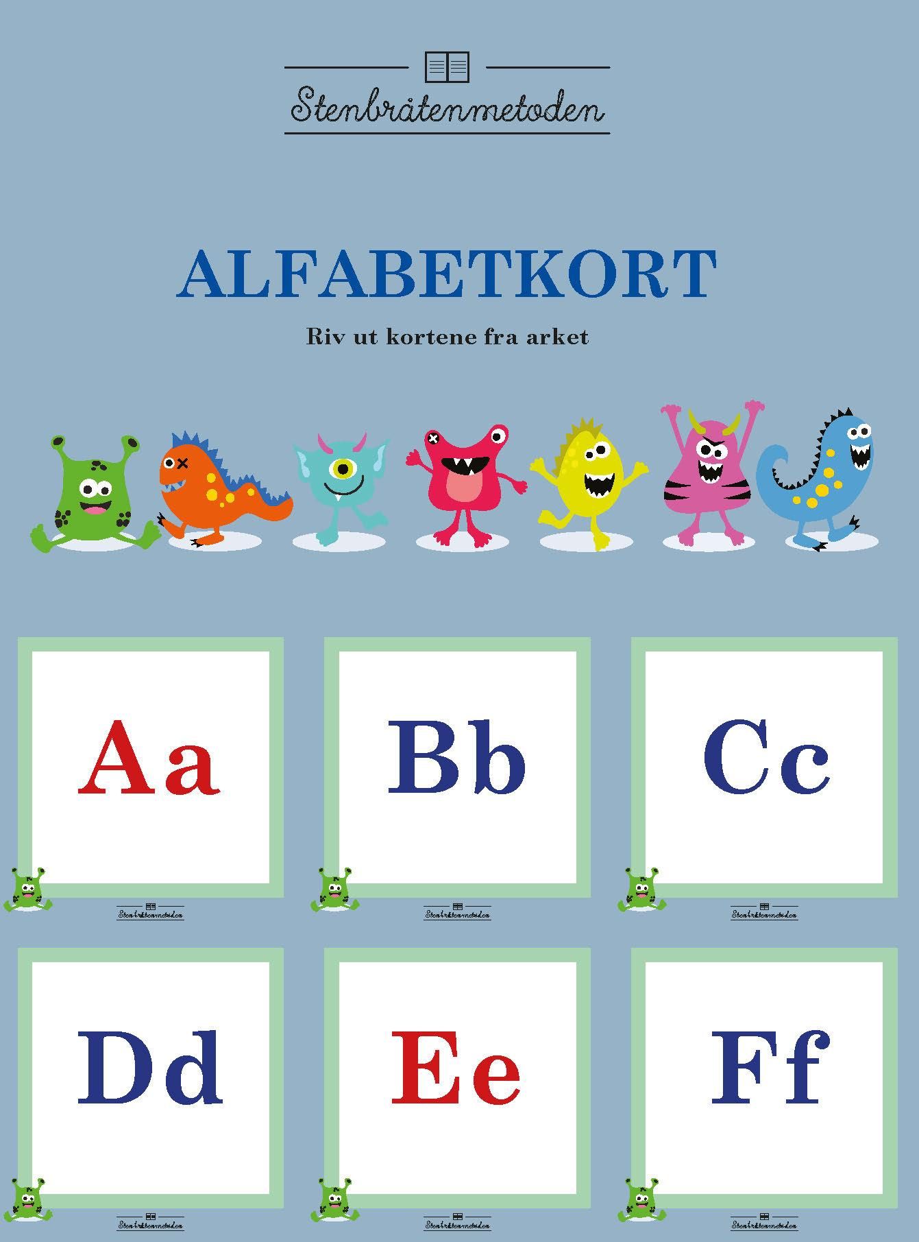 Stenbråtenmetoden. Alfabetkort 10 eks.