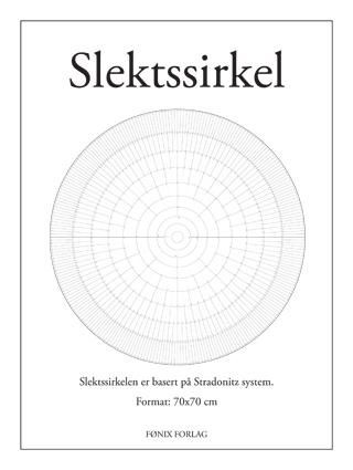 Slektssirkel. Basert på Stradonitz system. 50x50 cm