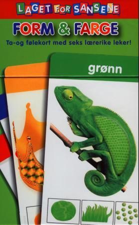 Laget for sansene. Form og farge. Ta- og følekort med seks lærerike leker.