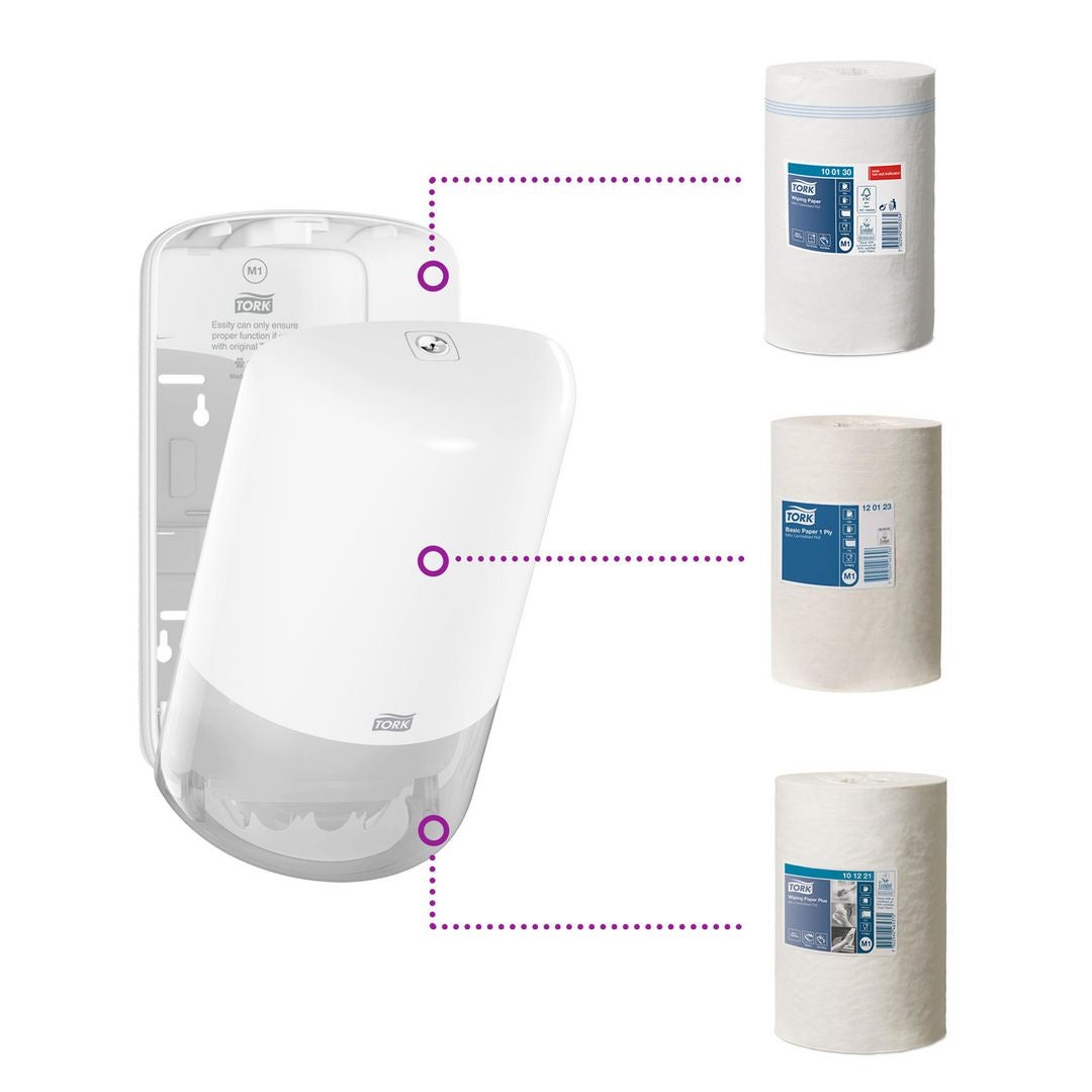 Dispenser Tork mini senterrull M1 hvit