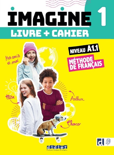 Imagine 1 - Niv A1.1 - 3 unités - Livre + cahier +