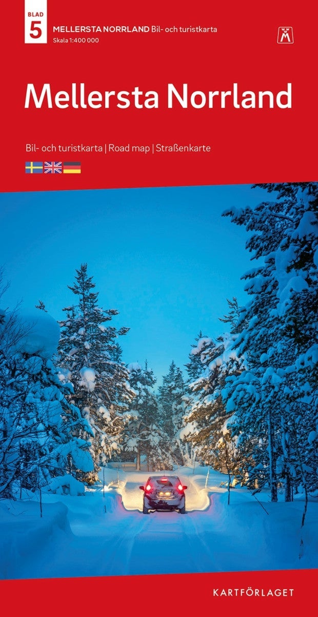 Mellersta Norrland - Bil- och turistkarta