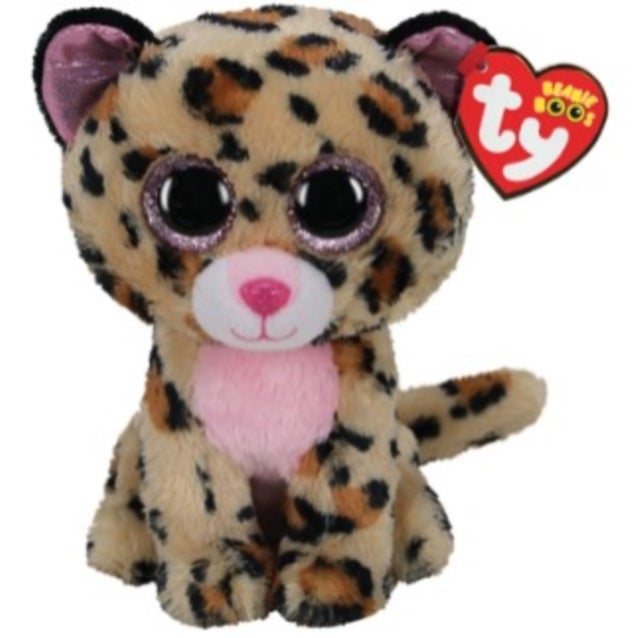 Bamse TY Livvie Brown Pink Leopard Regular